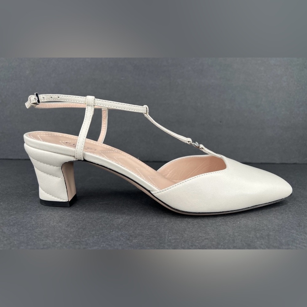 GUCCI WOMEN'S PETITE GG SLINGBACK NAPPA CHARLOTTE PUMPS SIZE EU 41 - Picture 10 of 11